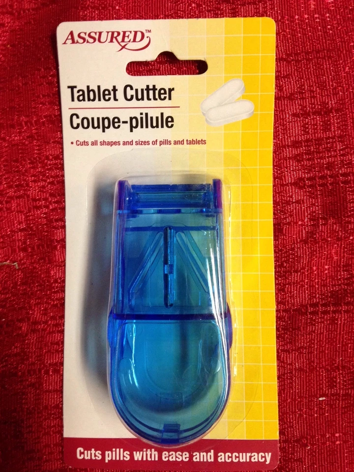 CORTADOR DE TABLETAS ASEGURADO CORTES TODOS LOS TAMAÑOS CON píldora de facilidad y vitamina TOTALMENTE NUEVO Foto 1 de 1