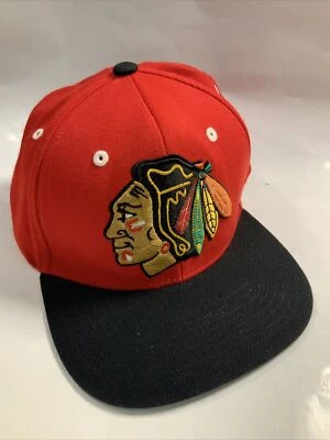 Chicago Blackhawks Sombrero Hockey NHL Snap Back Gorra Zephyr The Z Sombrero De Colección CABEZA DE BLOQUE Foto 1 de 4