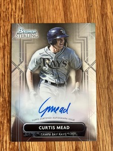 2022 Bowman Sterling Curtis Mead Prospect Auto Autograph #PA-CMD Rays *READ*