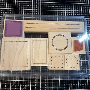 Variety of 8 Frames and Circles and Lines Stamps - Picture 1 of 2