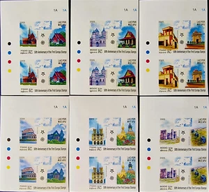 Laos 2005 imperf MNH Asia 12 Stamps 2 Full Sets Corner Pairs MI €60.00 - Picture 1 of 8