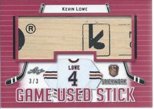 2017-18 Leaf Stickwork Game Used Stick KEVIN LOWE 3/3 #GS-33 