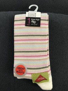 Las mejores ofertas en Marfil Calcetines Hasta la Rodilla Talla Única para  Mujer | eBay