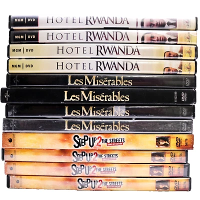 Step Up 2, Les Miserables, & Hotel Rwanda DVD Collection - Lot of 12 - Image 1 of 4