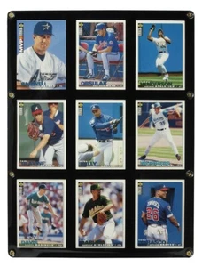 (10) STG 9-CARD BLACK BORDER FRAME TRADING CARD SCREWDOWN DISPLAY CASE HOLDERS - Picture 1 of 2