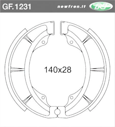 REAR Brake Shoes Fit SUZUKI RM400 1979 1980 - Image 1 of 1