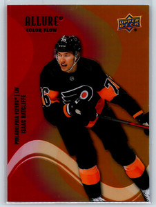Isaac Ratcliffe 2022 Upper Deck Allure Red-Orange Color Flow RC #SF-28 Flyers
