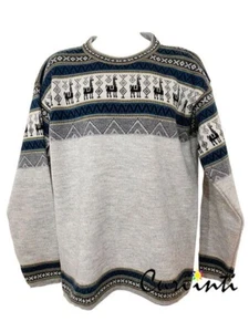 WHOLESALE LOT OF 10 ALPACA PAULA CREWNECK SWEATER WITH DESIGN SIZES:S-M-L-XL 14V - Picture 1 of 22