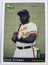1991 Bluefield Orioles-Classic BEST Minor League Baseball Card-Glenn Coleman