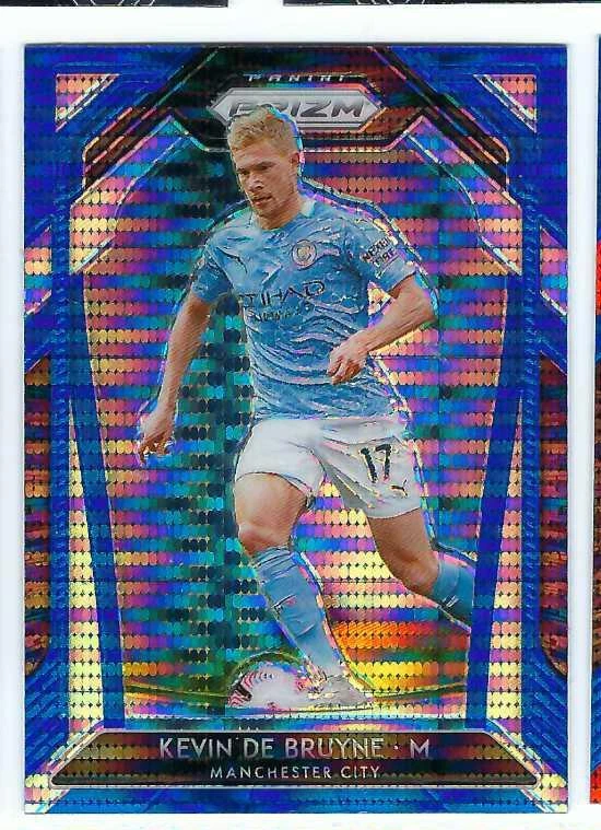 KEVIN DE BRUYNE 2020 Panini Prizm Premier League #99 BLUE PULSAR Manchester City