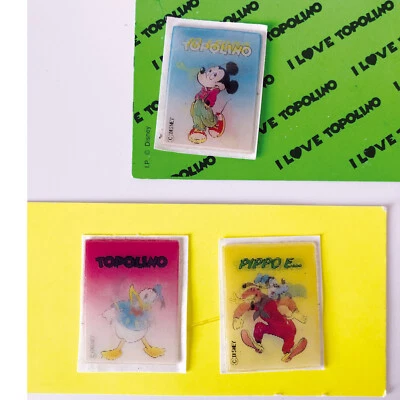 TOPOLINO PIPPO e PAPERINO - 3 Figurine Adesive Ologrammi Animate GADGET del 1991 - Immagine 1 di 4