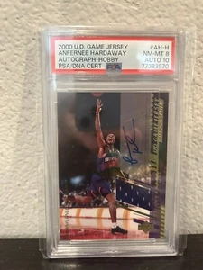 Anfernee (Penny) Hardaway 2001-02 UD Game Jersey AUTO Phoenix Suns PSA 8 Auto 10 - Picture 1 of 3