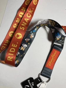 Disney Parks 2023 Mickey & Friends Ride Snack Repeat Reversible Lanyard Pin - Picture 1 of 2