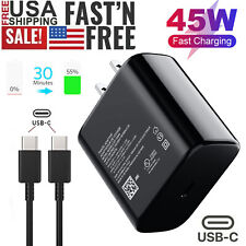 45w USB-C Super Fast Wall Charger USB-C Type C Cable For Samsung Galaxy S22 S21 