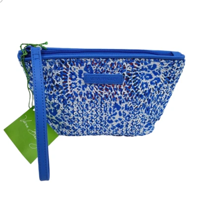 Vera Bradley сетки блестки кошелек с ремешком сумка камокат синий 4,25» Дамская сумка - Изображение 1 из 4