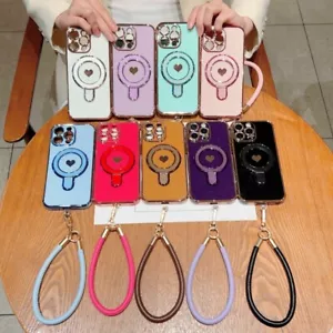 For iPhone 16 15 Pro Max 14 13 12 11 Shockproof Plating Lanayrd Stand Case Cover - Picture 1 of 21