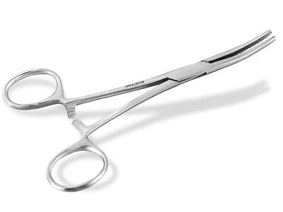 Profi Hakenlöser Klemme Zange gebogen A-QUALITÄT Neu Arterienklemme Edelstahl