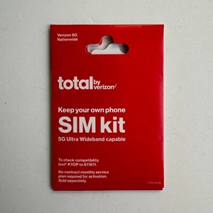 Total by Verizon Keep Your Own Phone Prepaid SIM Kit | Karta SIM 3-w-1 CDMA - Zdjęcie 1 z 2