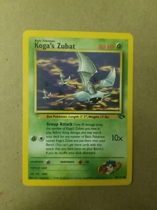 Koga's Zubat 83/132 - Desafío de gimnasio - Tarjeta de Pokémon WOTC de colección - Casi nuevo - Imagen 1 de 2