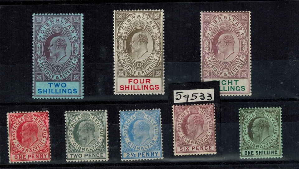 Gibraltar 1906 K E VII Set SG 66-74 1d-8S MOG GEM CV L600 - Image 1 of 1