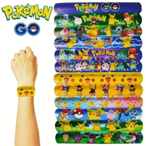 3/12pcs Pokémon Bracelets Pikachu Anime Wristbands Kids Birthday Toys Gifts - Picture 1 of 8