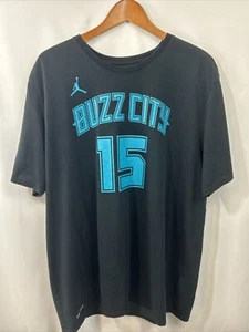 Nike Charlotte Hornets Kemba Walker T Shirt Mens XXL Jordan DriFit NBA Buzz City - Picture 1 of 14