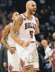 Chicago Bulls Utah Jazz Duke Carlos Boozer NBA Autograph 8x10 Photo Pic - Picture 1 of 1