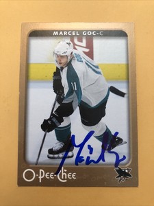 Marcel Goc Signed San Jose Sharks Card 2