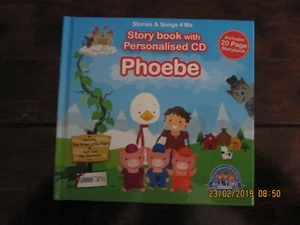 STORY BOOK WITH PERSONALISED CD PHOEBE new - Picture 1 of 2
