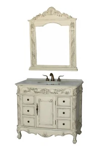 40-Inch Antique Style Single Sink Bathroom Vanity Set with Mirror Model 7640-C - Picture 1 of 6