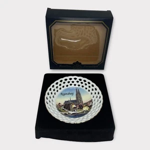 Regensburg Germany Souvenir Small 12.5cm Ceramic Decorative Bowl/Plate - Vintage - Picture 1 of 12