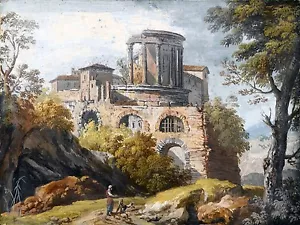 DER TEMPEL DER VESTA G. Busiri Fliese Wandbild Küche Wand Backsplash Marmor Keramik - Bild 1 von 7