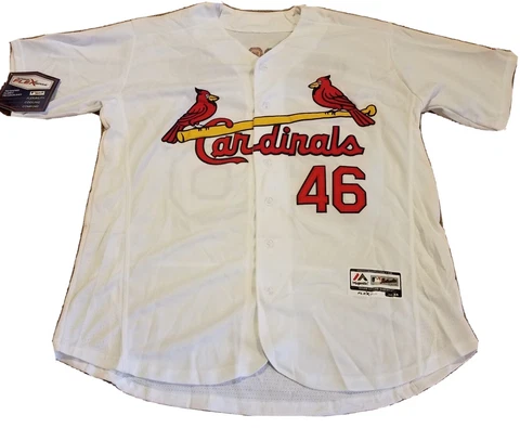 NEW St Louis Cardinals #46 Paul Goldschmidt Majestic Flex Base Jersey Size 44 Cover