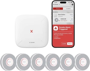 X-Sense Smart Smoke Detector with Voice Alerts and 17 Locations, Wi-Fi Smoke Ala - Picture 1 of 11