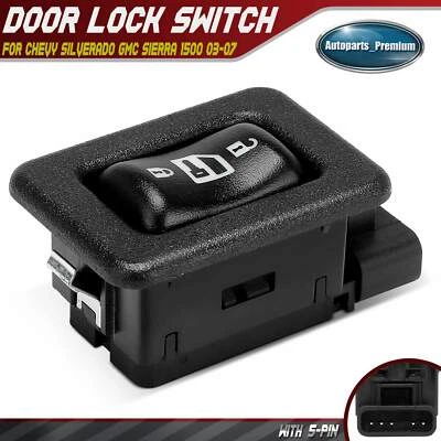 Front Door Lock Switch for Chevy Silverado 1500 2500 GMC Sierra 1500 2003-2007 - Image 1 of 4