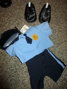 Costruisci un orso BABW poliziotto vestito uniforme camicia pantaloni cappello scarpe NUOVO - Foto 1 di 4