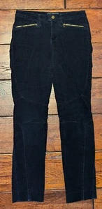 LRL Lauren Active Pants Ralph Lauren Petite Dark Navy Blue Corduroy Stretch 2P - Picture 1 of 12