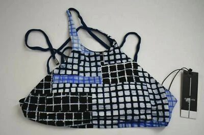 Dolce Vita Womens Crisscross Tie-Up Back Stretch Gridlock Swimwear Bikini Top M - Image 1 of 4