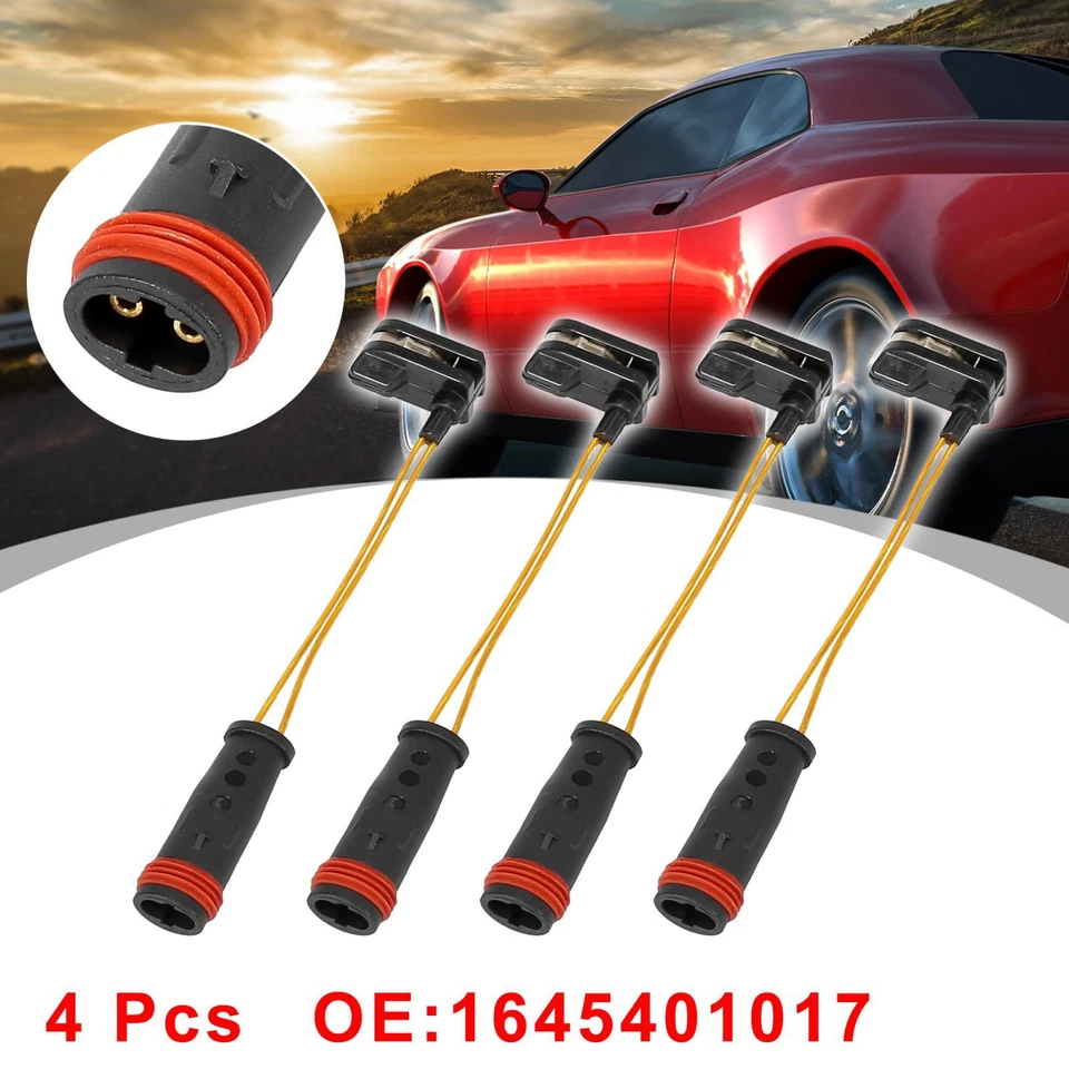 Sensor de desgaste da pastilha de freio dianteiro traseiro 4 peças 1645401017 2205401517 para Mercedes-Benz - Imagem 1 de 4