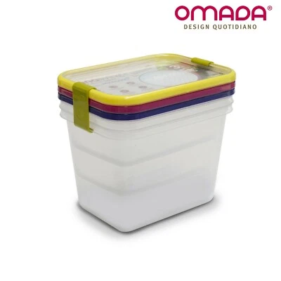 Set 3 Contenitori per Alimenti Frigo Salvaspazio, Omada Design, Linea Sanaliving