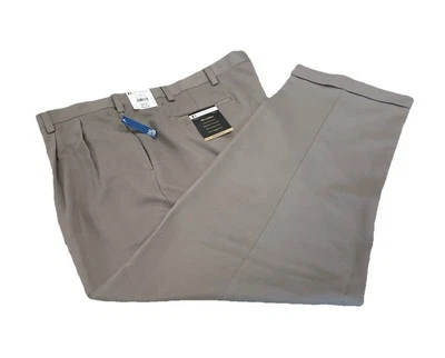 Croft and Barrow Men's Dress Pants 46x29 Tan Beige Kahaki Chino Classic Fit - Image 1 of 4