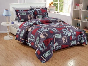Chezmoi Collection 6-Piece Kids/Teens Sports Bed in a Bag Queen Size Comforte... - Picture 1 of 4