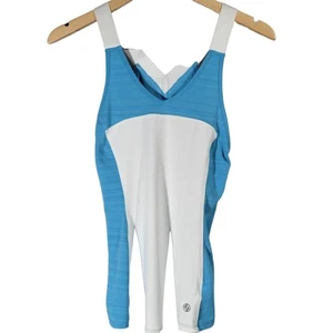 Lija Flow Drop Tank White & Surf Blue S NWT - Picture 1 of 11