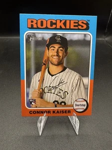 2024 Topps Heritage High Number Connor Kaiser High Number SP RC #700 - Rockies - Bild 1 von 2