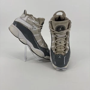 Nike Air Jordan Youth 6 Rings White Cool Grey 323419-121 Size Boy's 6.5 New - Picture 1 of 11