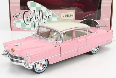 MODELLINO AUTO STATICO GREENLIGHT CADILLAC FLEETWOOD SERIES 60 1955 ROSA 1/24 - Immagine 1 di 4