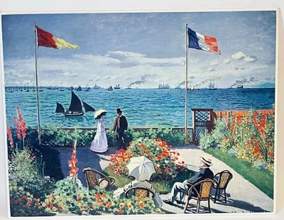 Claude Monet The Metropolitan Museum Of Art TERRACE AT SAINTE ADRESSE # 132 8x11 - Image 1 of 4