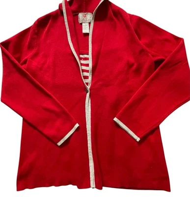 Quacker Factory Womens Cardigan Sweater Sz S Holiday Bling Party Festival 2fer - Image 1 of 4