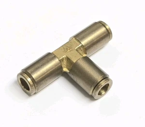 ALKON XQ64-DOT-4, Union Tee, 1/4" Tube OD X 1/4" Tube OD X 1/4" Tube OD, Brass  - Picture 1 of 1
