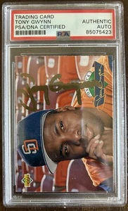 Tony Gwynn Signed 1993 Upper Deck - On Deck #D14 - PSA Certified Baseball Card - Picture 1 of 2